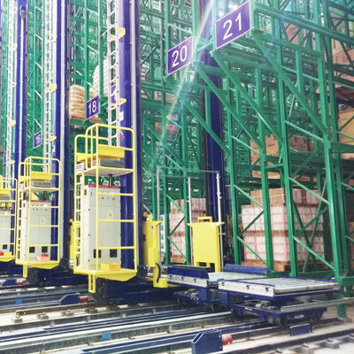 Single Deep pallet Stacker Crane ASRS, Floor Supported SRM(Storage Retrieval Machine), Automatic Storage And Retrieval System,Automation Logistics Warehouse