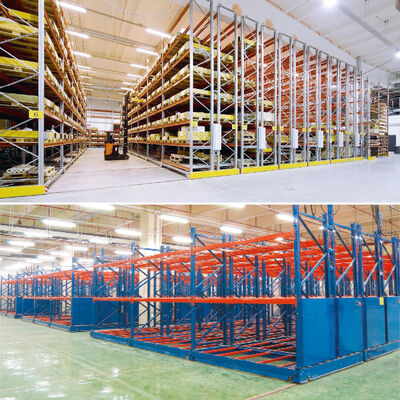 Electric Mobile Pallet Racking  Rail-Guided Ground Track Guidance Open Type Electric Mobile Rack Warehouse Storage Rack