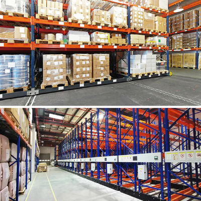 Electric Mobile Pallet Racking  Rail-Guided Ground Track Guidance Open Type Electric Mobile Rack Warehouse Storage Rack