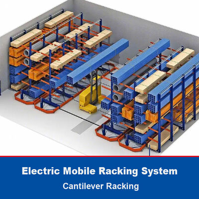 Heavy Duty Storage Cantilever Rack Electric Mobile Cantilever Racking for Pipe Sheets Long Materials