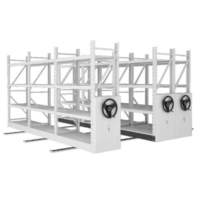Electric Mobile Shelves Racking Hand Cranked Cargo Mobile Shelving Compact Movable Shelving High-Density Shelves