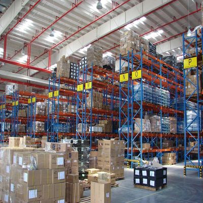 Q235 Steel Heavy Duty Pallet Storage Rack 76.2mm Pitch Selective Pallet Racking System