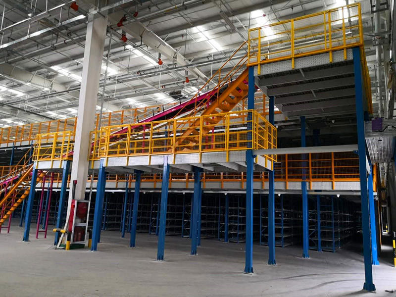 3 Levels 3000mm Hight Heavy Duty Pallet Mezzanine Corrosion Protection Ral Color