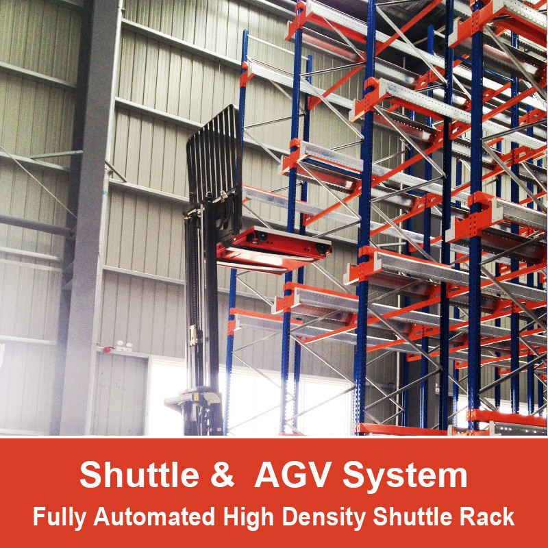 Fully Automated Fifo Filo Shuttle Forklift AGV System High Density