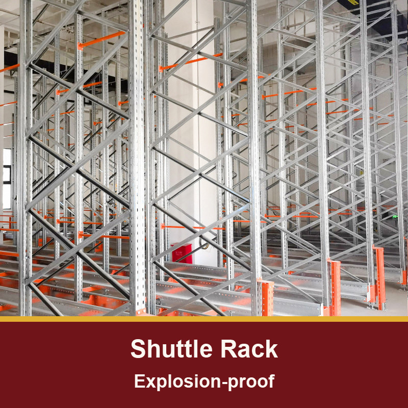 Explosive Proof Radio Shuttle Rack For Warehouse Storage Racking Shuttle Pallet Runner Racking