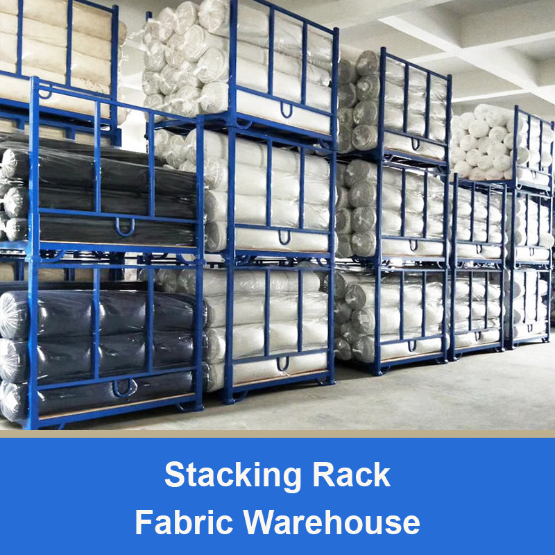 Foldable Stacking rack Demountable Stacking rack for Canvas Textile Rolls Fabric Stackable Rack