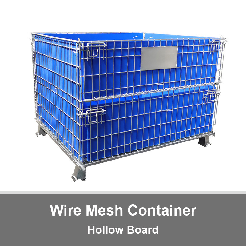 Hollow Board Wire Mesh Container Foldable Storage Cage Wire Container