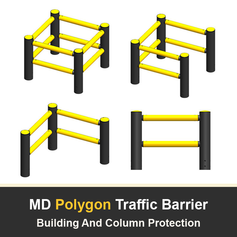 Building Post Anti-Collision Guardrails Warehouse Safety Barrier Traffic Guardrails