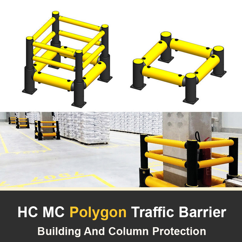 HC MC Polygon Anti-Collision Guardrails Warehouse Safety Barrier Traffic Guardrails