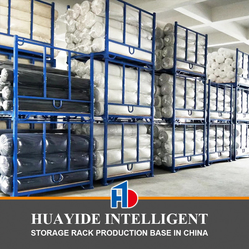 A19: Foldable Stacking rack Demountable Stacking rack for Canvas Textile Rolls Fabric Stackable Rack