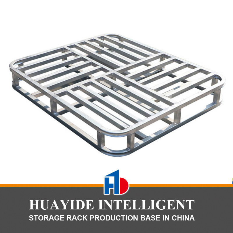 A11: Round Corners Double Deck Steel Pallets For Warehouse Storage Metal Pallet