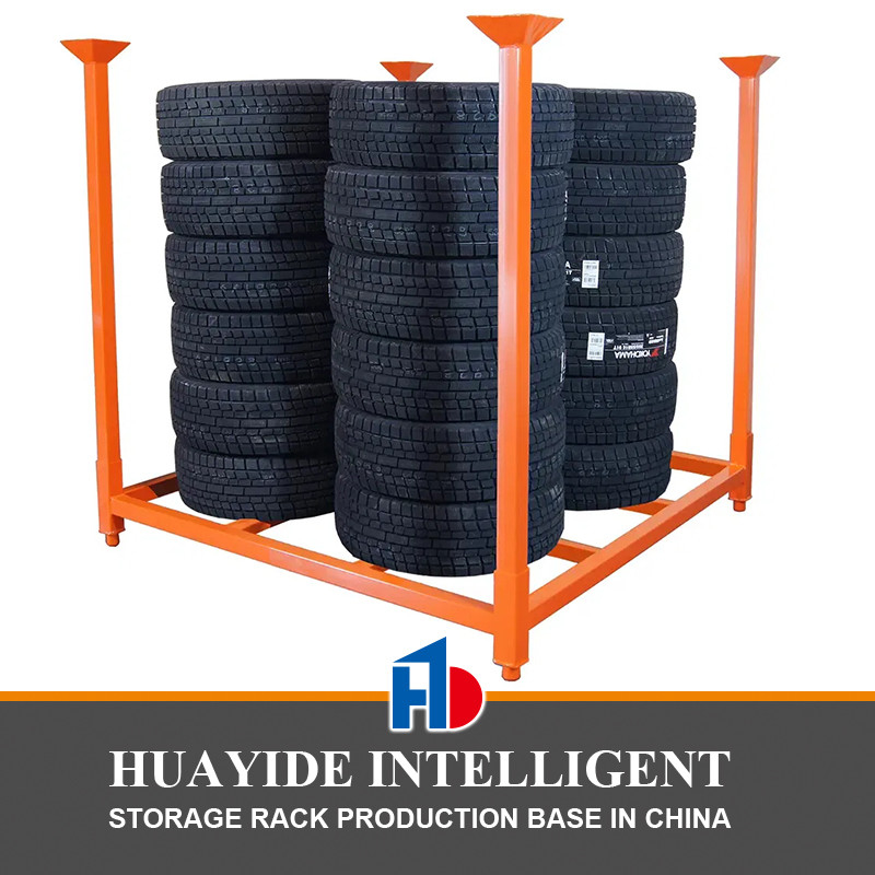 A58: Stacking rack Portable Heavy-Duty Tire Rack Tyre Storage Rack Tire Pallet Rack Support Custom
