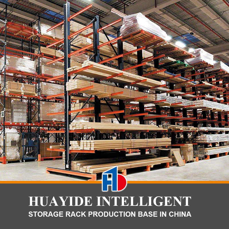 C01:Double Side Heavy Duty Cantilever Racking System Long Arm Structure for  Lumber Wood Storage