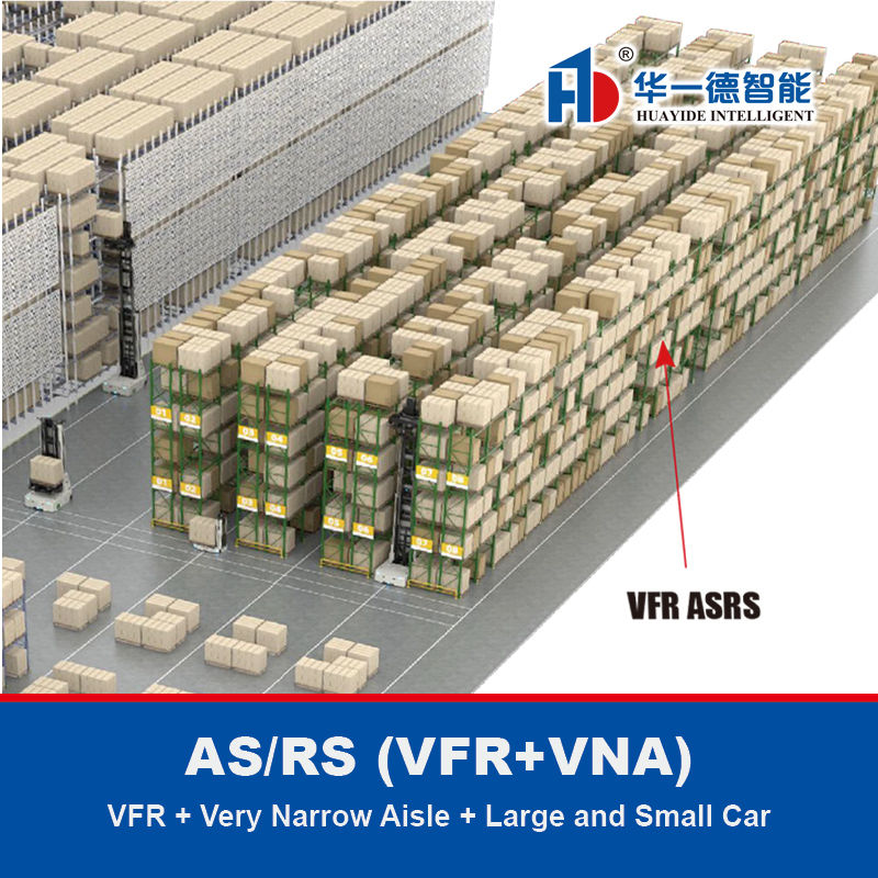 AS/RS (VFR+VNA+Q1P),VFR+Very Narrow Aisle+ Large and Small Car ,Very Narrow Aisle Fork-type Autonomous Mobile Robot for Warehouse Pallet Stacking And Handling