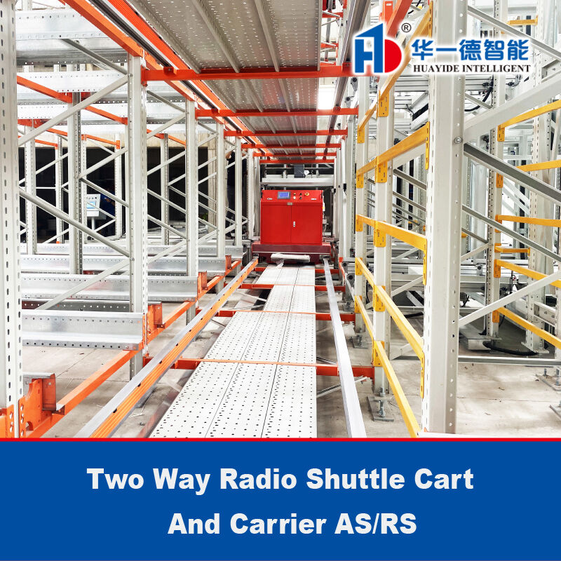 Two Way Radio Shuttle Cart And Carrier ASRS Automatic Storage And Retrieval System Pallet Runner Rack System