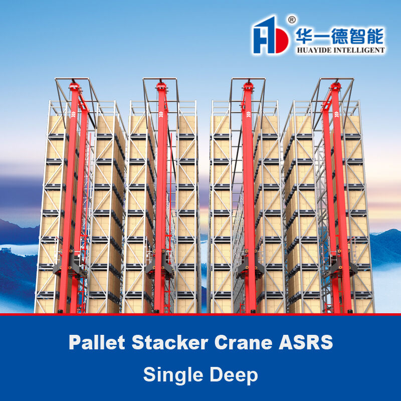 Single Deep pallet Stacker Crane ASRS, Floor Supported SRM(Storage Retrieval Machine), Automatic Storage And Retrieval System,Automation Logistics Warehouse