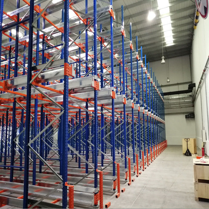 1.5mm Depth Powder Coating Pallet Radio Shuttle Rack 100m Width