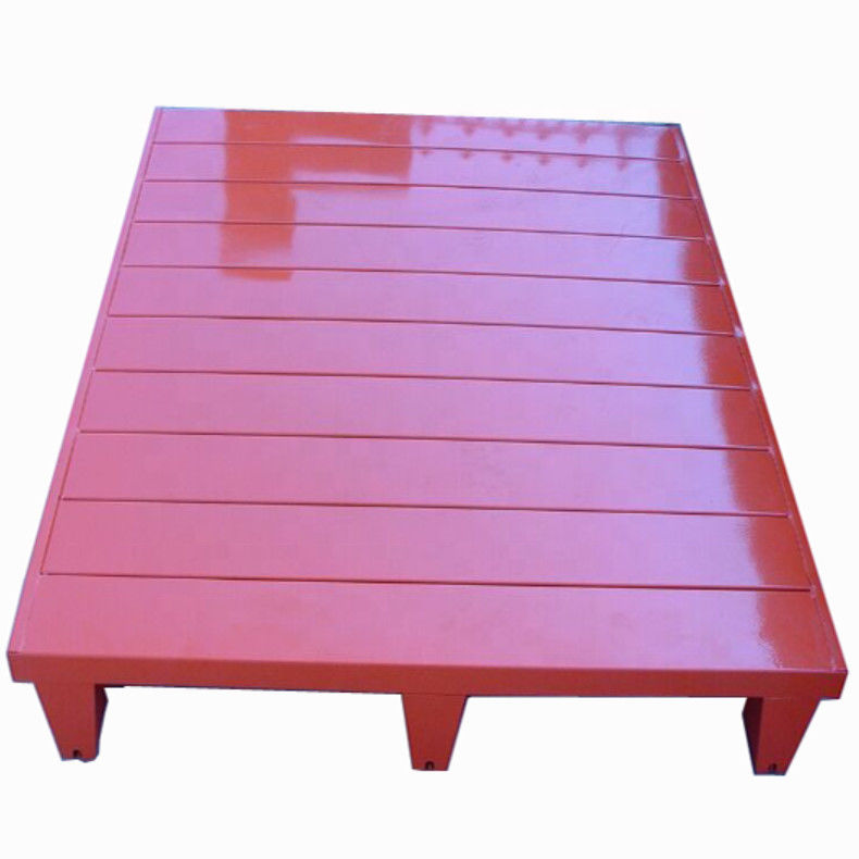 Static Load 500KG Metal Steel Pallet 48x40 With 4 Way Forklift Entry
