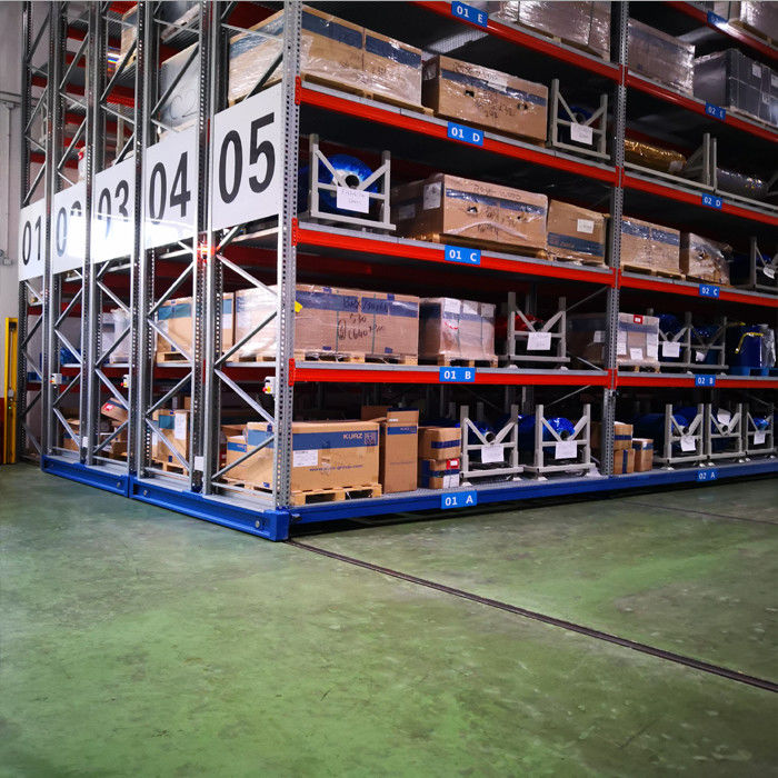 500kg Per Layer Steel Electric Mobile Racking Economical RAL Color