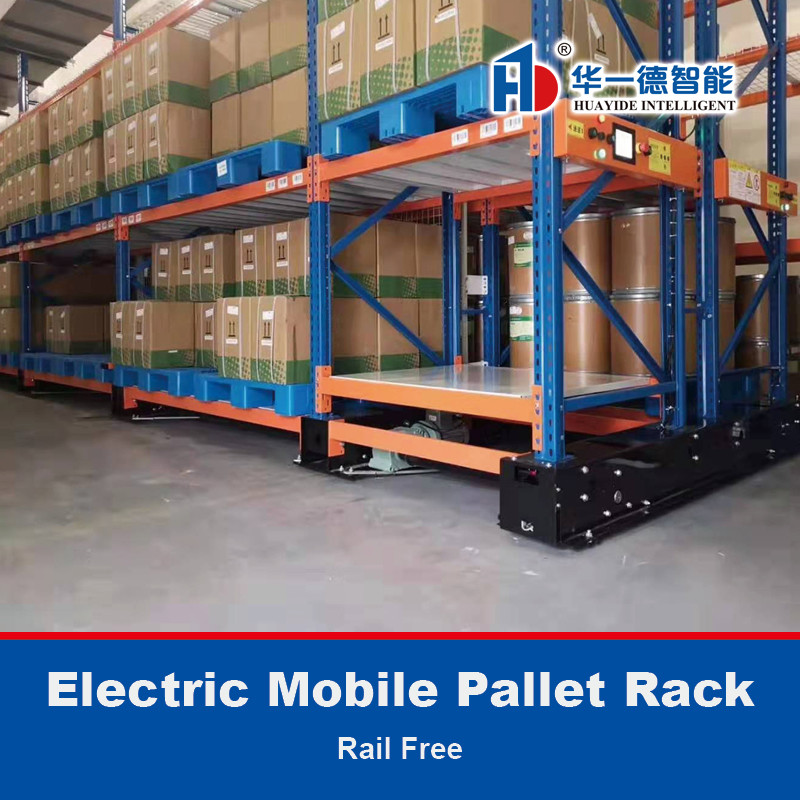Electric Mobile Pallet Rack Rail Free Racking Warehouse Storage Rack ...